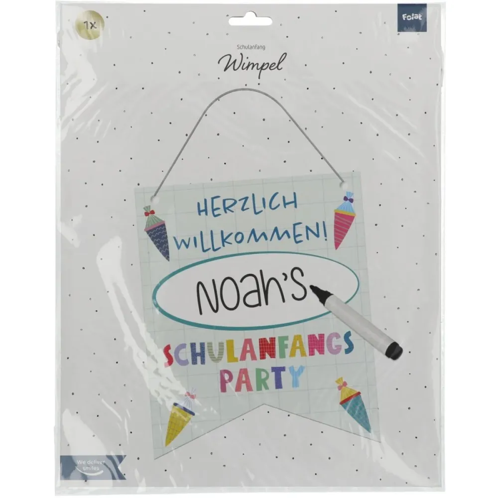 Mini Banner Schulanfang - 25x30cm