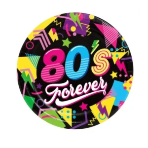 Neon 80S lautaset 23cm 6kpl