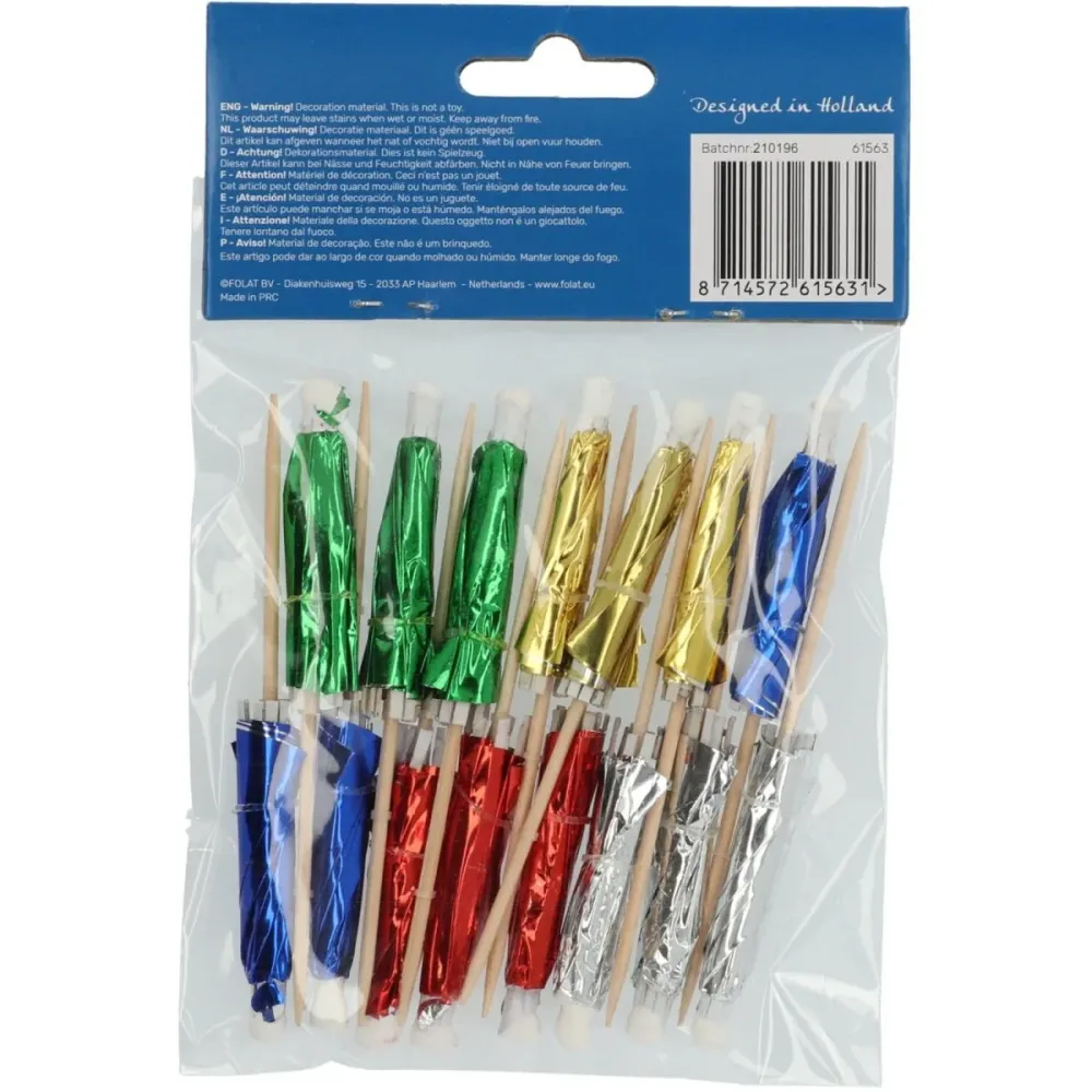 Parasol Cocktail tikut 10cm 15kpl