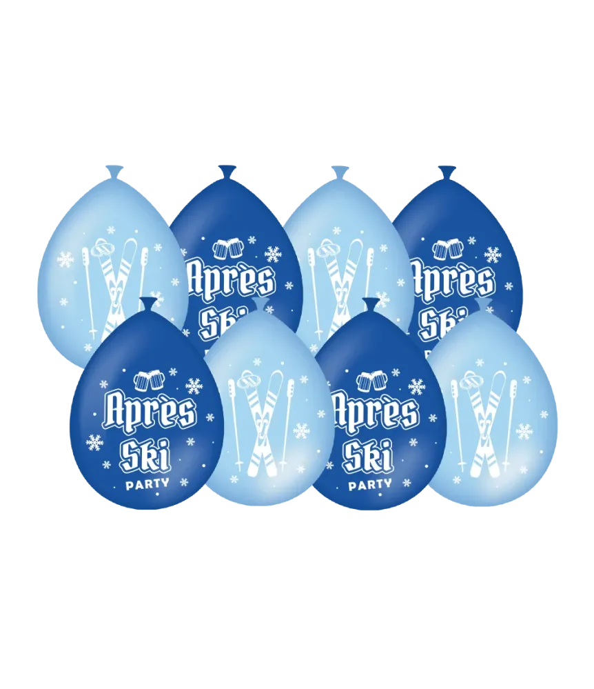Siniset ilmapallot Apres Ski 30cm 8kpl