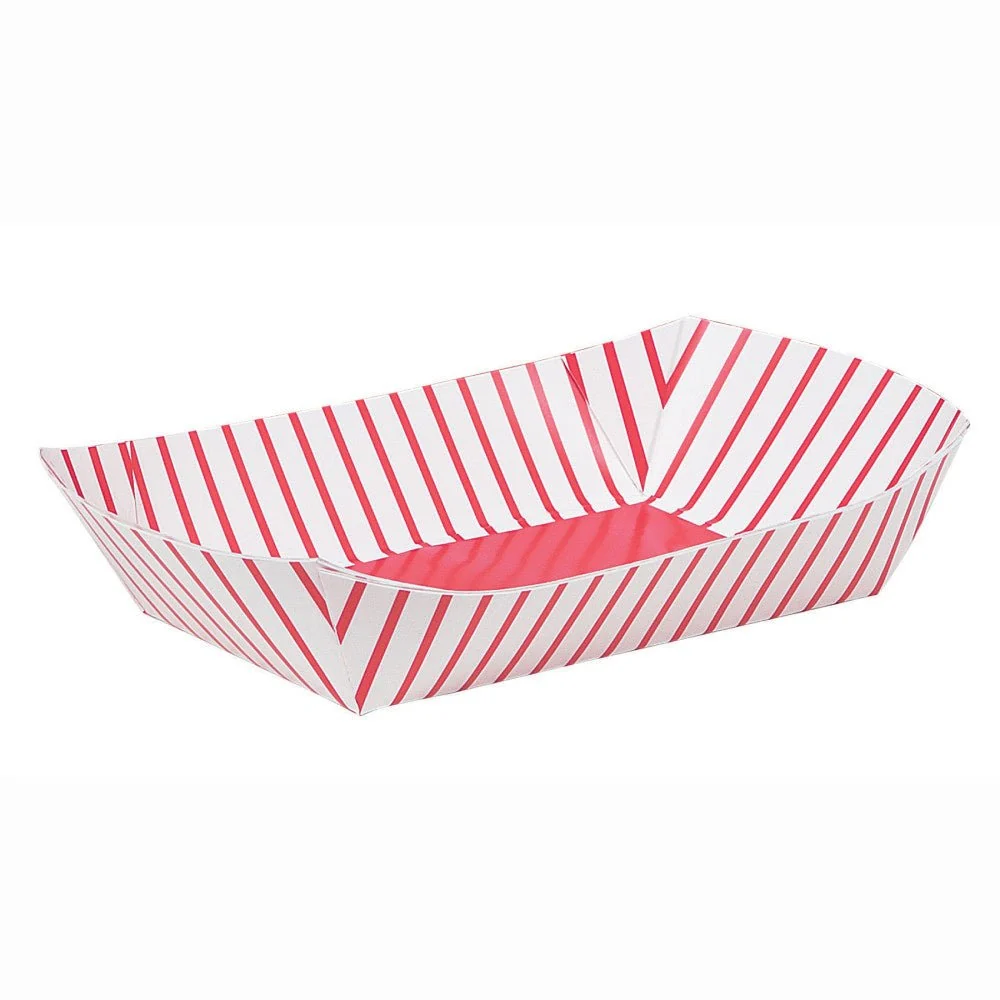 SnackTray Punainen raidallinen 23.5cm 4kpl
