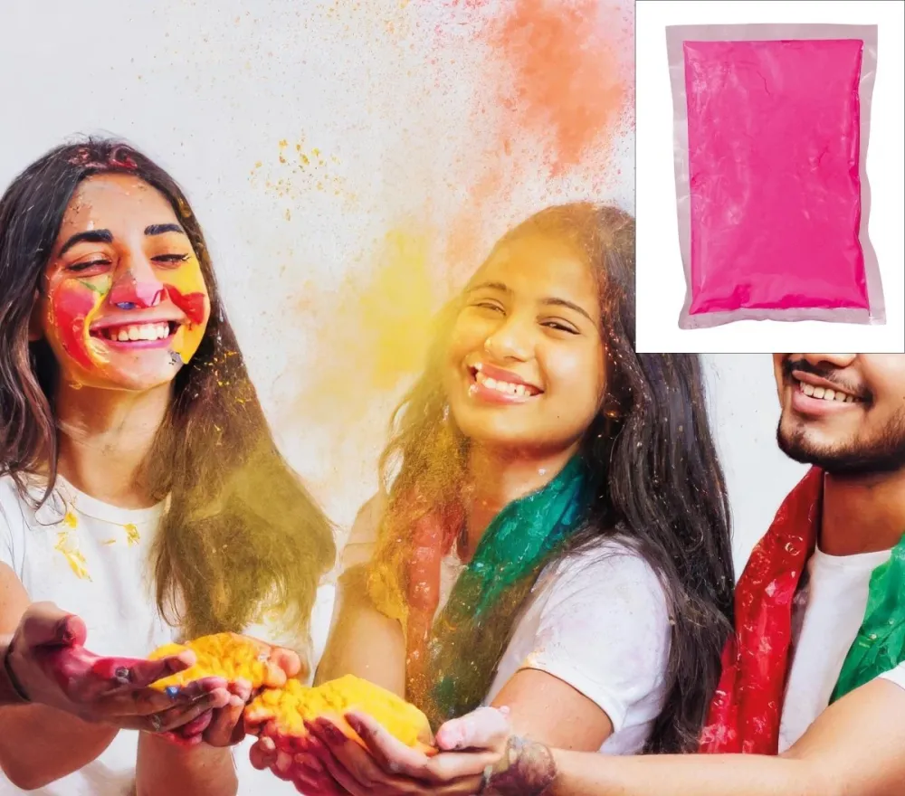 Vaaleanpunainen Holi jauhe 200gr