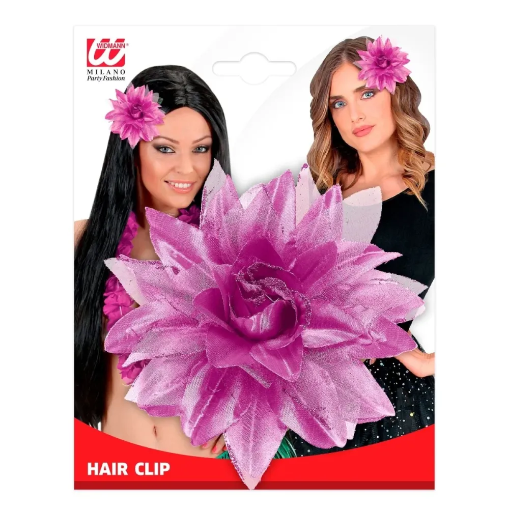 Violetti vaaleanpunainen hiukset kukka glitter