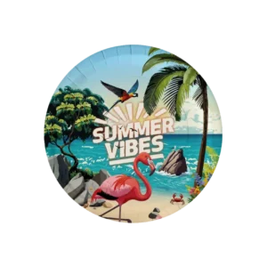 Värilliset lautaset Summer Vibes 22.8cm 8kpl