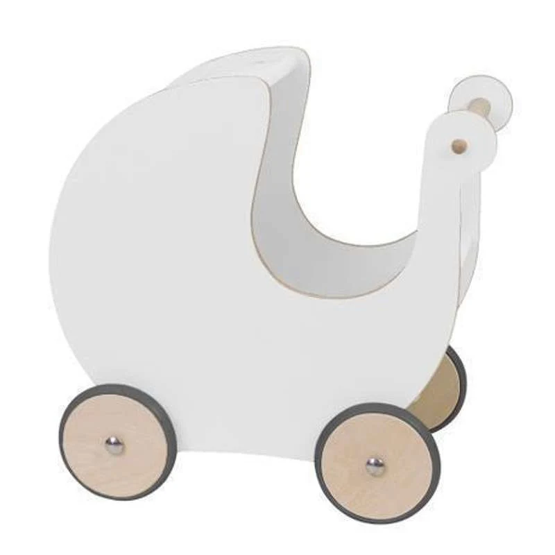 Sebra Dukkevogn - FSC - Hvid Ages 3+