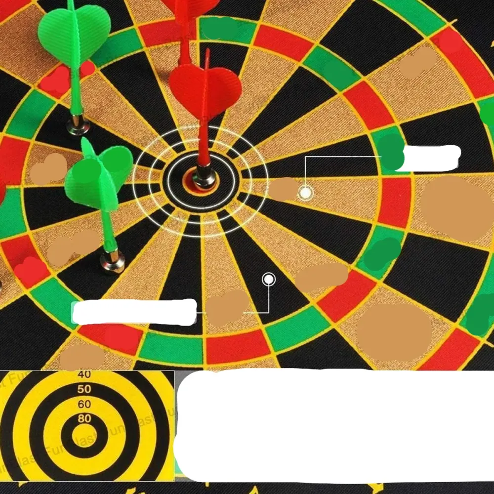 Magnetix MagnoDart | Turvallista leikkimistä - Magneettinen darts-taulu lapsille, kaksipuolinen & taitettava