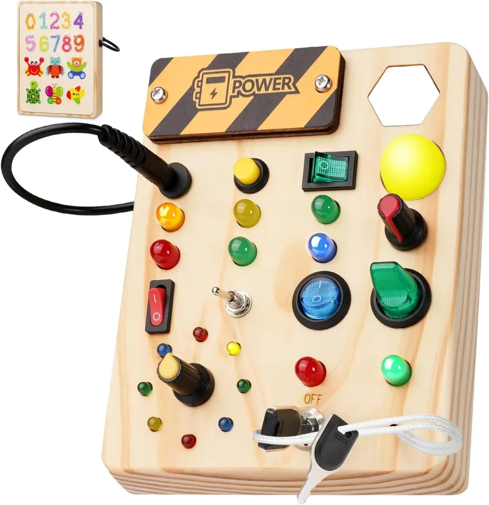 Ecotoys BusyBee Montessori -lauta | Tutustu leikin varjolla - Opettava lelu vauvoille