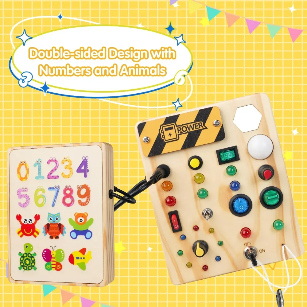 Ecotoys BusyBee Montessori -lauta | Tutustu leikin varjolla - Opettava lelu vauvoille