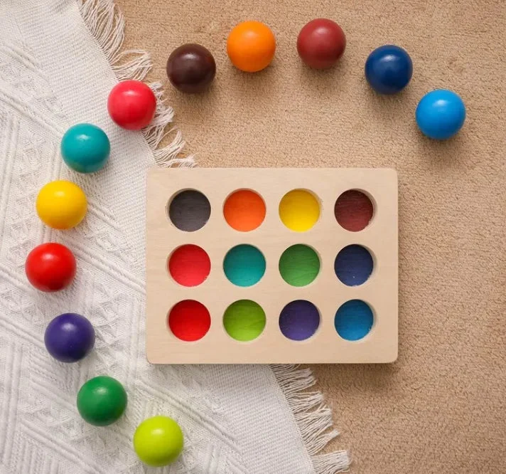 EcoToys RainbowWood™ | Löydä värien taika - Montessori sateenkaari lajittelupeli