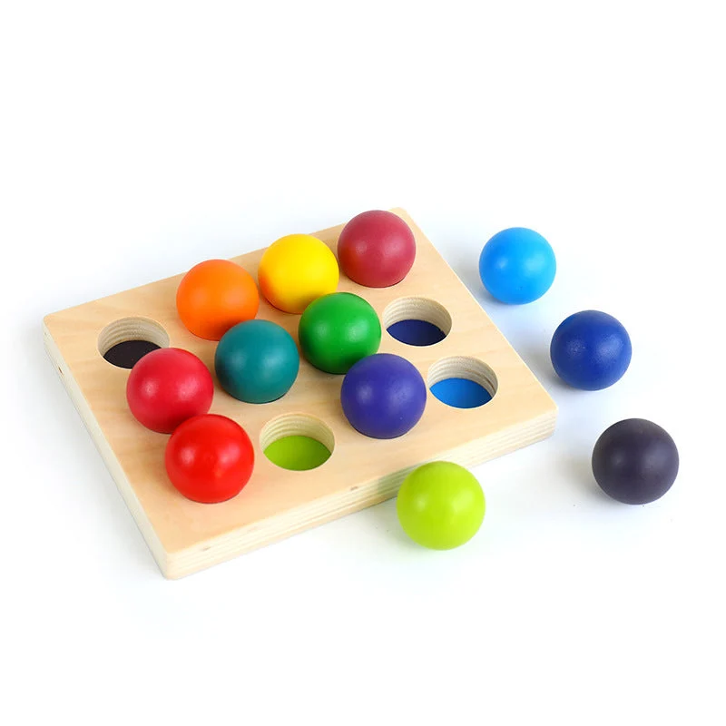 EcoToys RainbowWood™ | Löydä värien taika - Montessori sateenkaari lajittelupeli