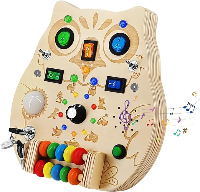 Owl Bright Board | Opettele leikkien - Opettavainen puinen pelilauta