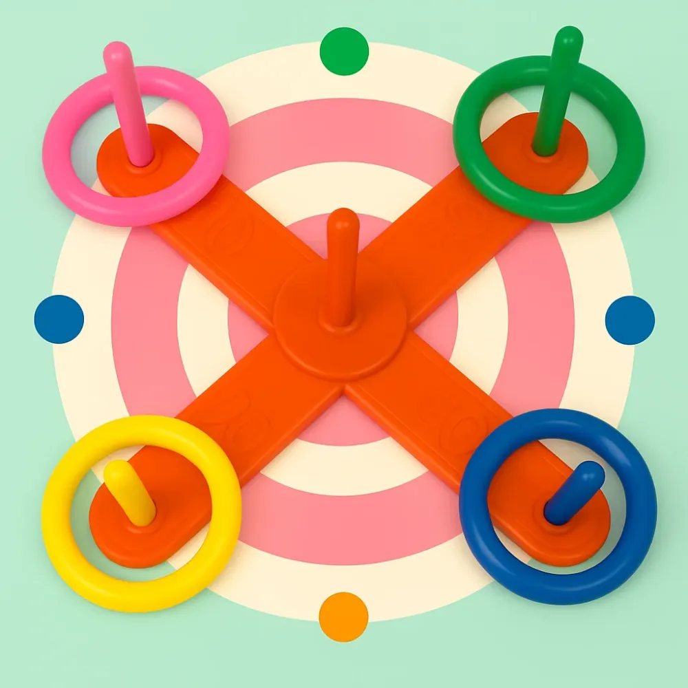 Hoop Ring Toss™ – Heitä & voita – Heittorenkaat ulkoleikkisarja