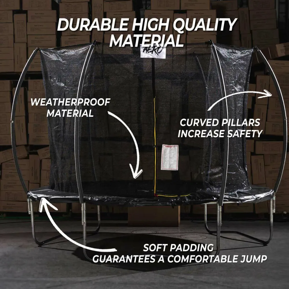 React Aero trampoliini 4,27m turvaverkolla