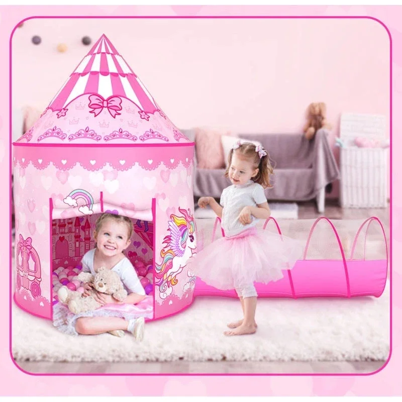 Unicorn Tent™ – Taianomainen satumaailma– Vaaleanpunainen leikkiteltta