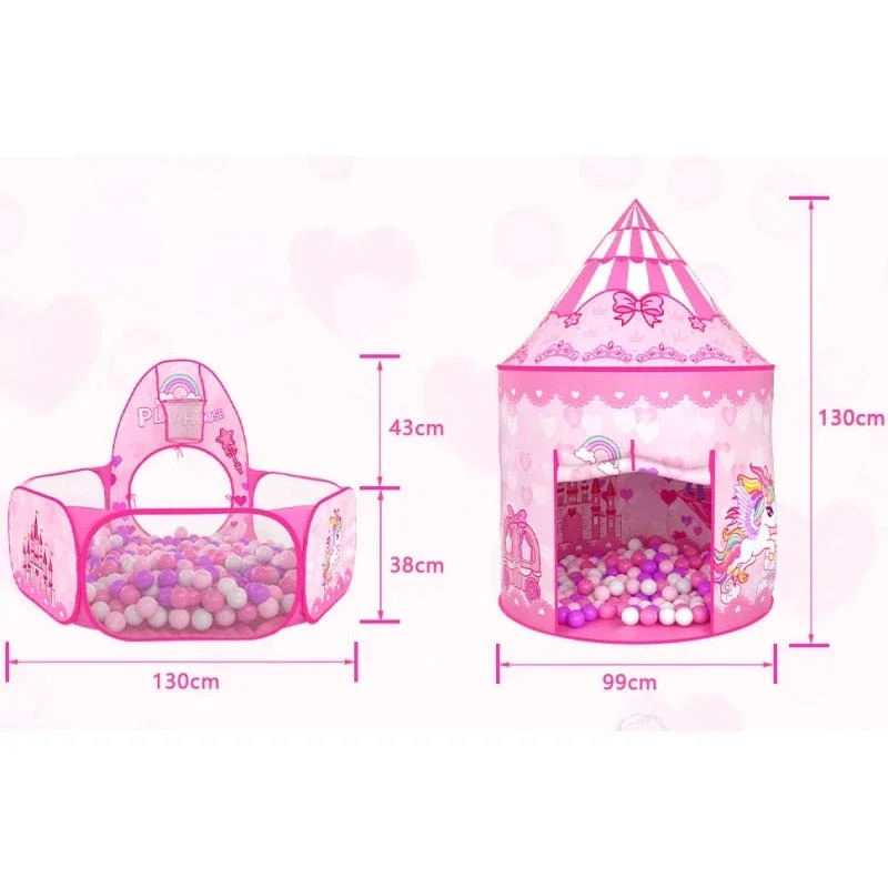 Unicorn Tent™ – Taianomainen satumaailma– Vaaleanpunainen leikkiteltta