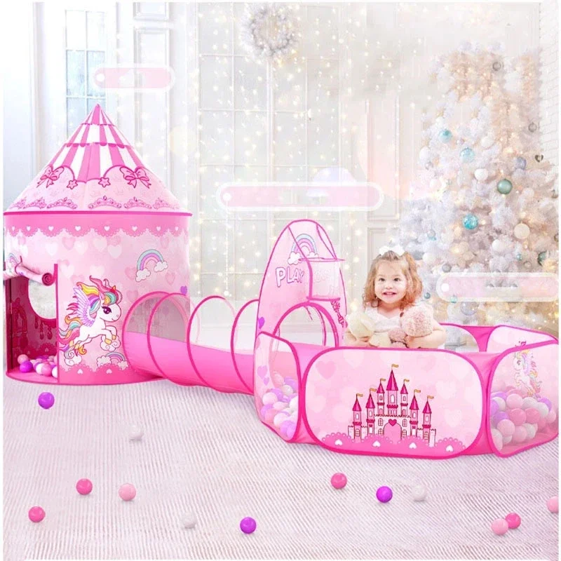 Unicorn Tent™ – Taianomainen satumaailma– Vaaleanpunainen leikkiteltta