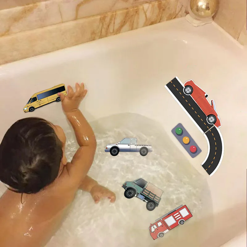 Bath Cars™ - Hauskanpitoa kylvyssä - Vaahtomuovinen kylpylelusetti