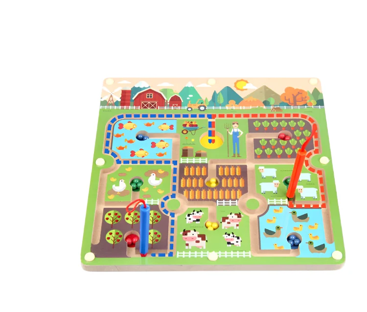 Ecotoys BrainMaze | Vahvista keskittymiskykyä - Magneettinen labyrinttipulmapeli lapsille