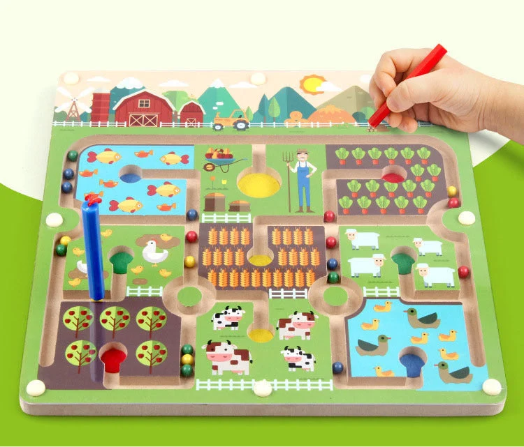 Ecotoys BrainMaze | Vahvista keskittymiskykyä - Magneettinen labyrinttipulmapeli lapsille