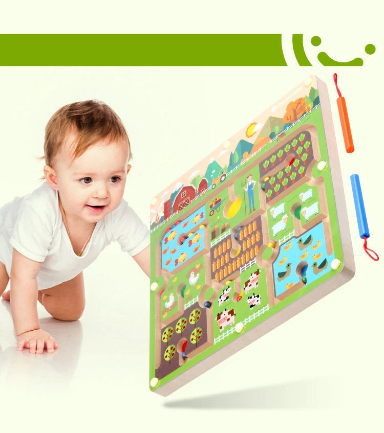 Ecotoys BrainMaze | Vahvista keskittymiskykyä - Magneettinen labyrinttipulmapeli lapsille