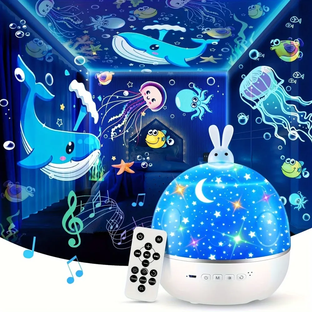 DreamBunny Projektori | Muuta yö taianomaiseksi tähtiseikkailuksi - Täydellinen lastenhuoneisiin
